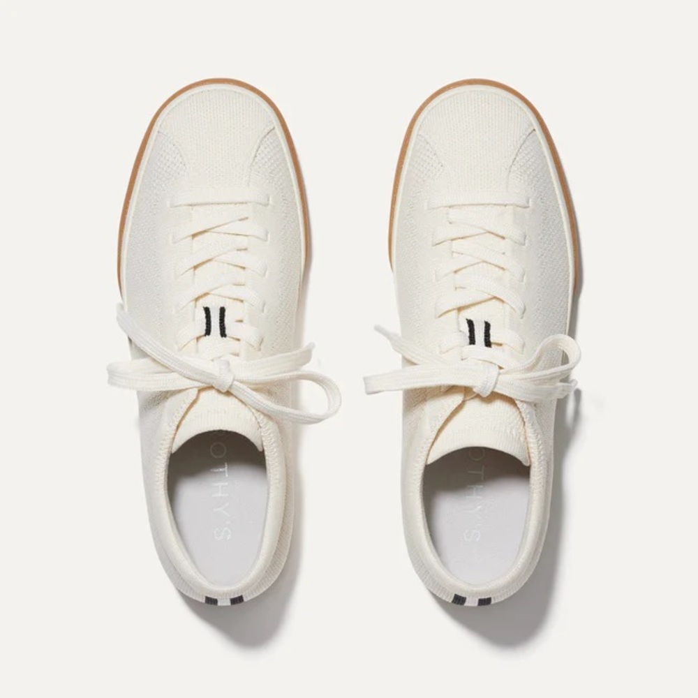 Rothy’s—The Lace Up Sneaker. Blonde